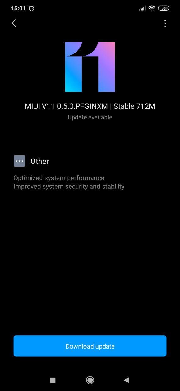 MIUI 11 update for Redmi Note 7