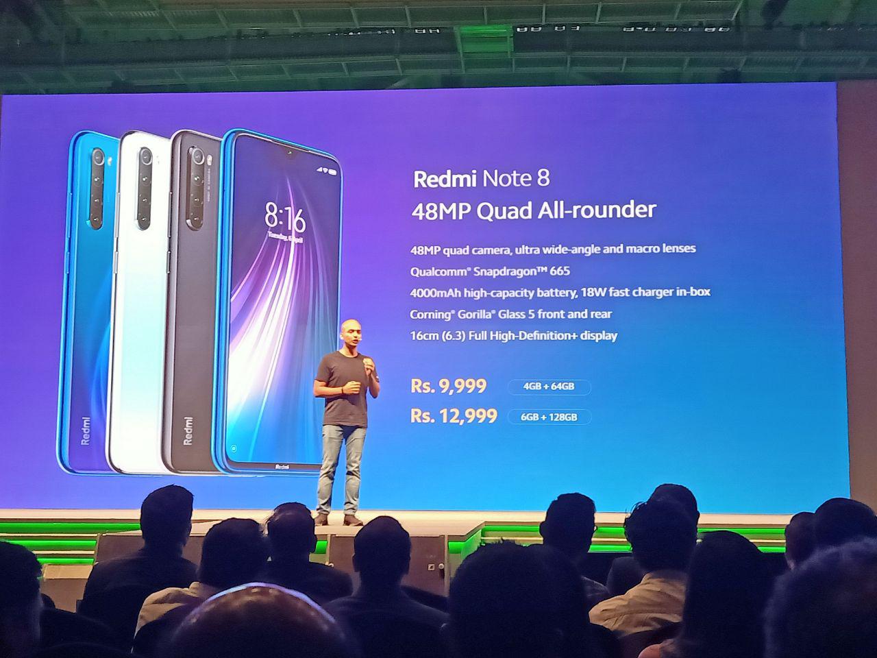 Redmi Note 8 price in India