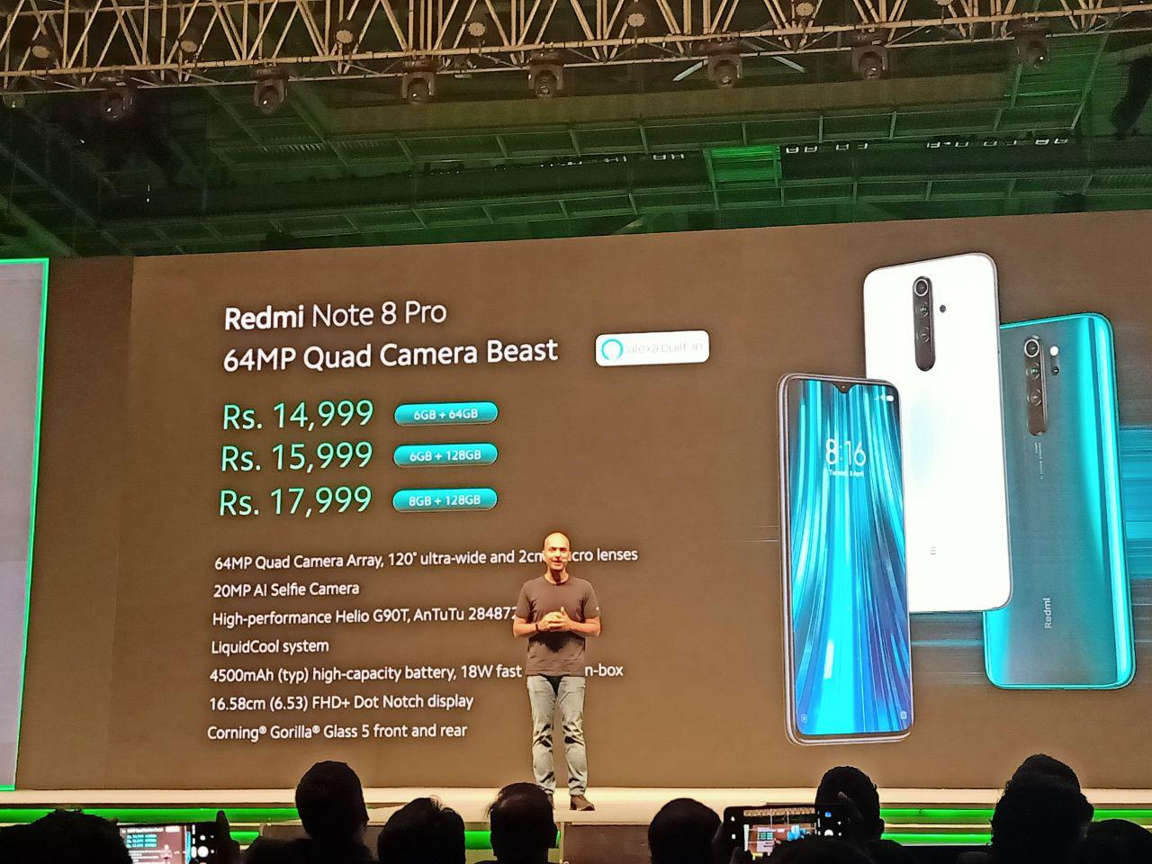 Redmi Note 8 pro price in India