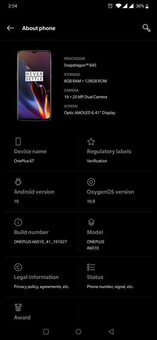 Android 10 update for OnePlus 6 and OnePlus 6T