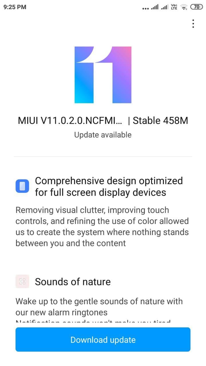 MIUI 11 update for Redmi Note 4