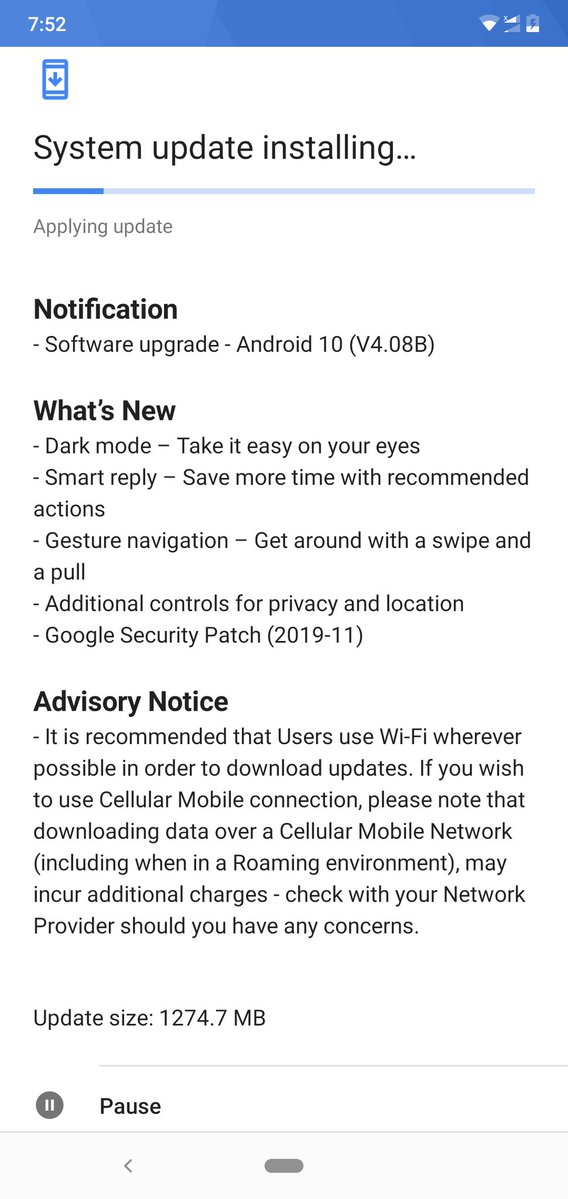 Android 10 update for Nokia 7.1
