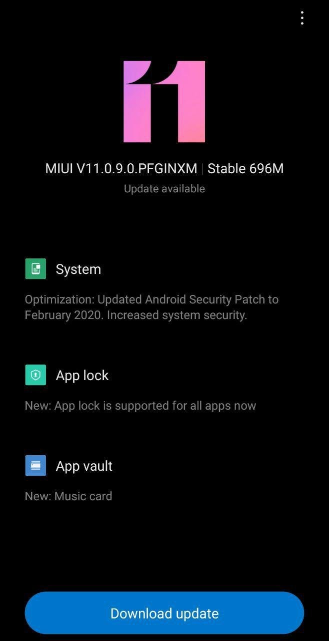 MIUI 11.0.9.0 Update for Redmi Note 7 rolls out