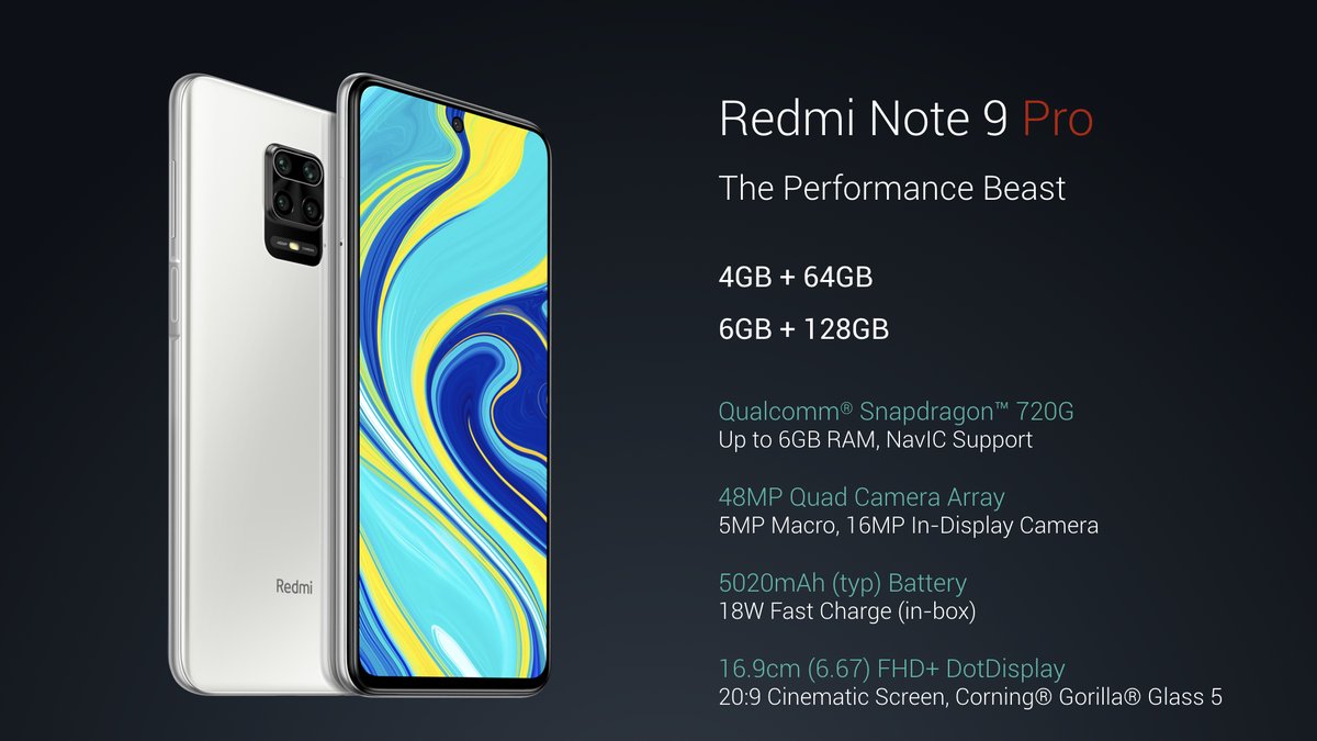 Redmi Note 9 Pro with Snapdragon 720G launched in India