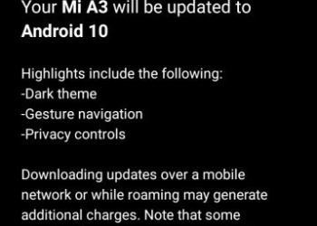 Mi A3 Android 10 Update