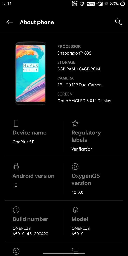 Open Beta For Android 10 For Oneplus 5 And Oneplus 5t