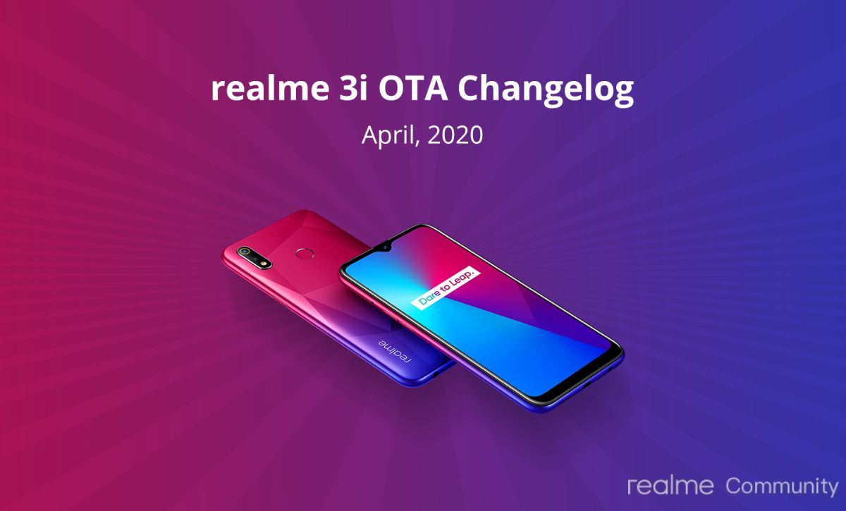 Realme 3i April Update