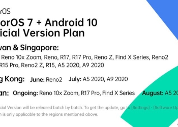 Oppo ColorOS 7 update roadmap with Android 10