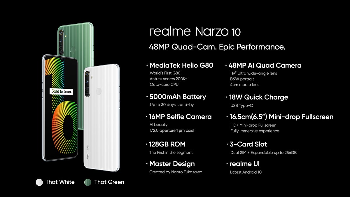 Realme Narzo 10 Specs