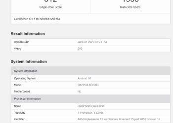OnePlus Z benchmark spotted on Geekbench