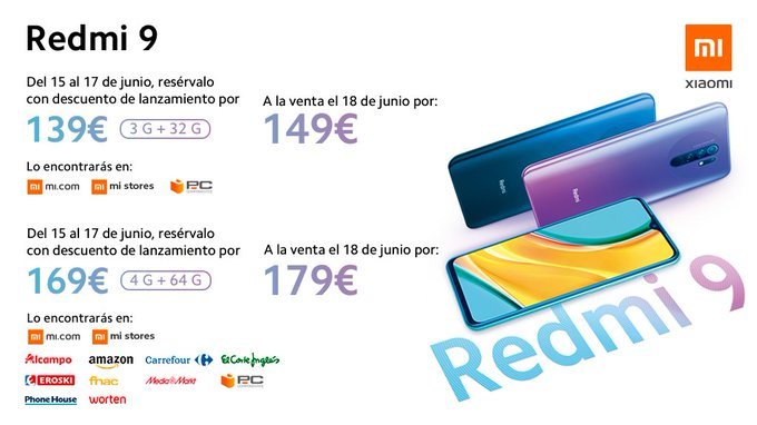 Redmi 9 price in Europe