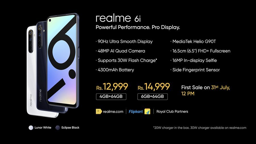 Realme 6i price in India