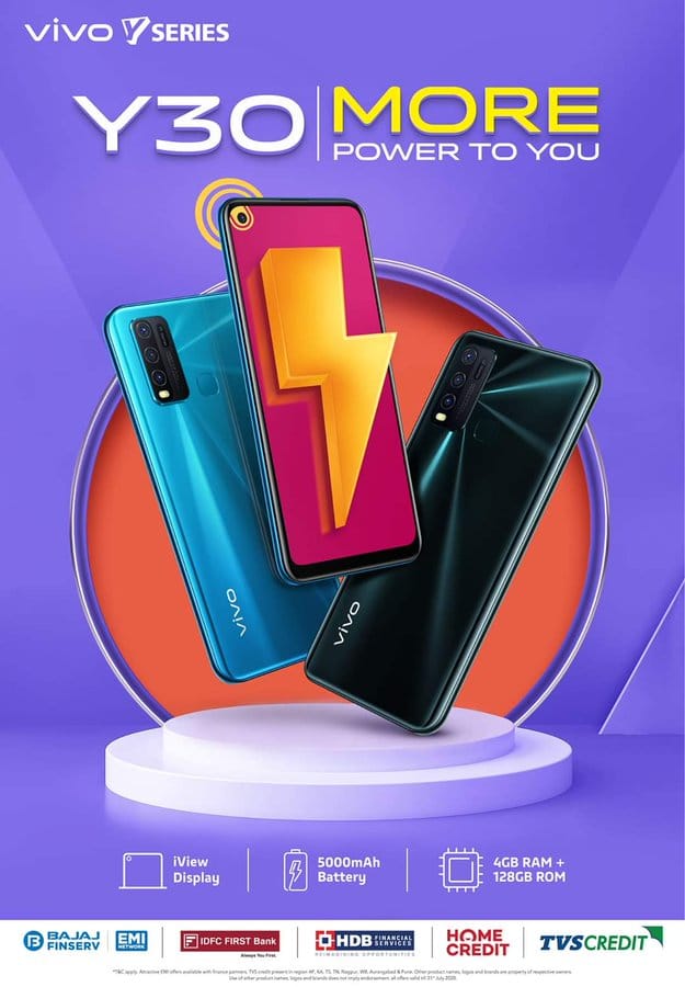 Vivo Y30 price in India