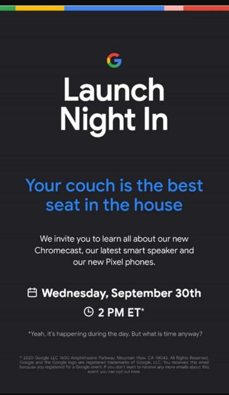Google Pixel 5 launch date