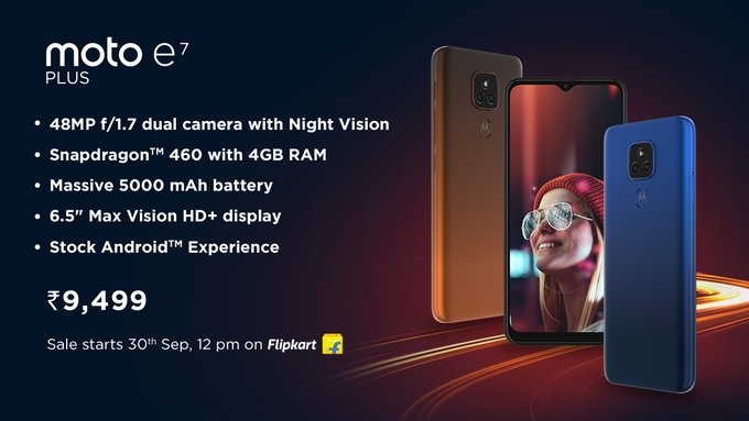Moto E7 Plus price in India