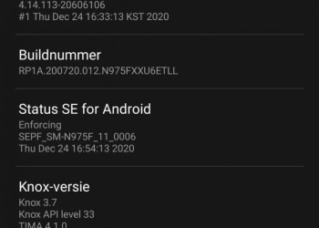 Android 11 Update for Samsung Galaxy Note