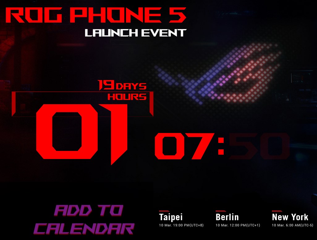 ASUS ROG Phone 5 launch date