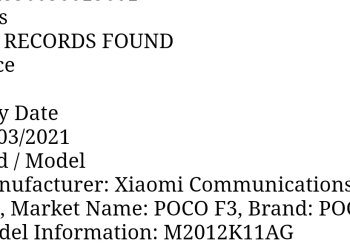 Poco F3 model number fcc