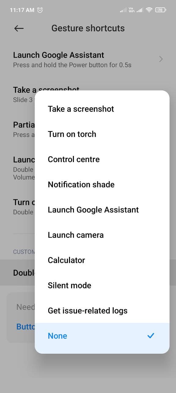 How to change the double tap fingerprint gesture shortcut in MIUI 12
