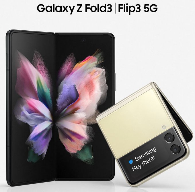 Samsung Galaxy Z Fold3 and Samsung Galaxy Flip3 5G leaked press images