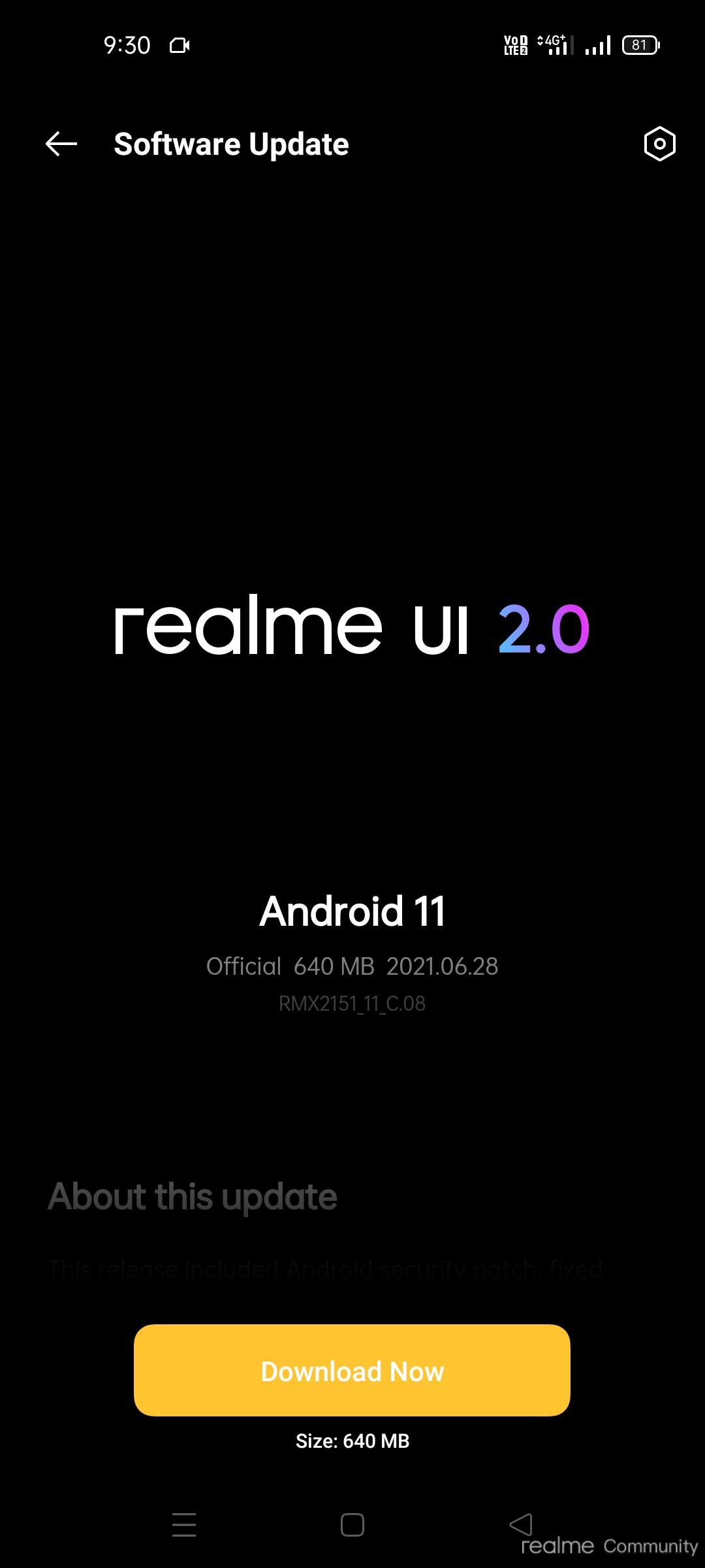 Android 11 Update for Realme 7 rolls out with Realme 2.0 UI