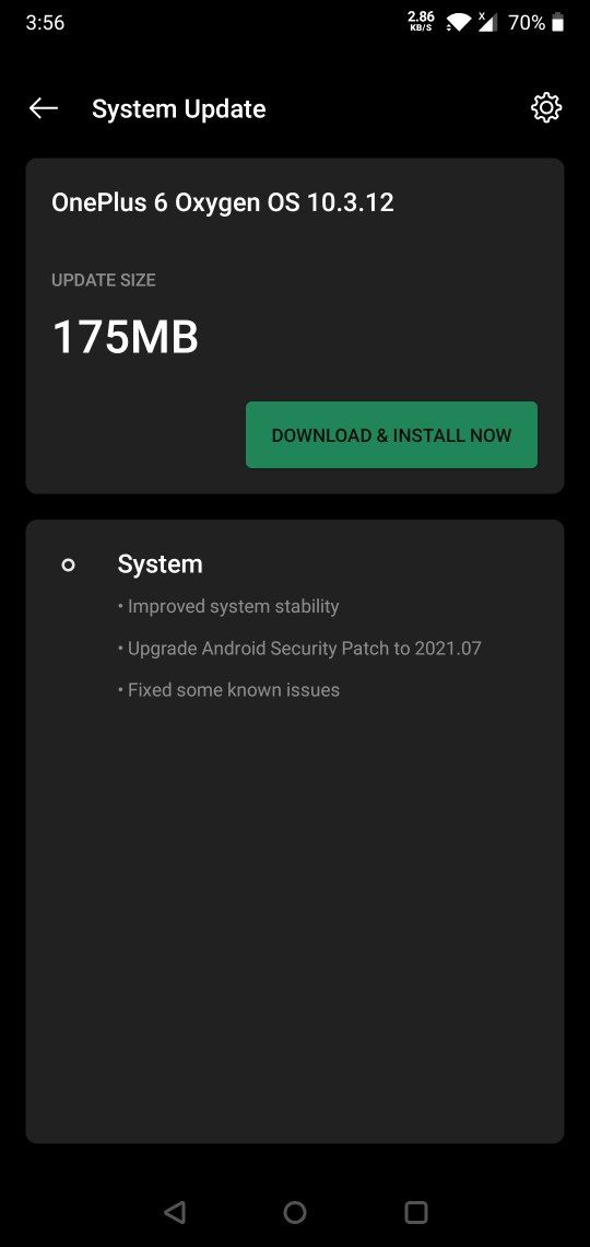 OxygenOS 10.3.12 Update for OnePlus 6 and 6T