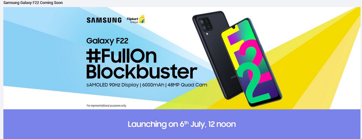 Samsung Galaxy F22 India Launch Date