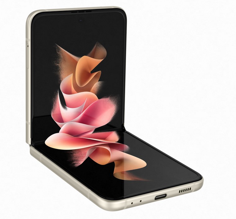 Samsung Galaxy Flip3 clamshell design side