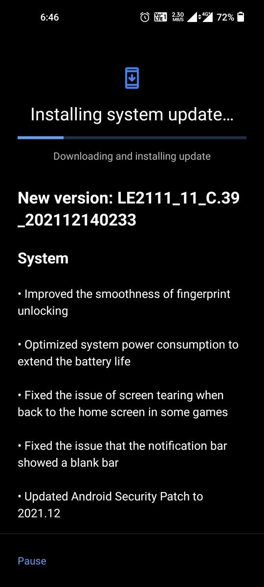 New Android 12 update for OnePlus 9 and Pro released