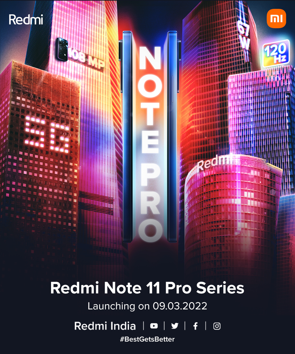 Redmi Note 11 Pro launch date