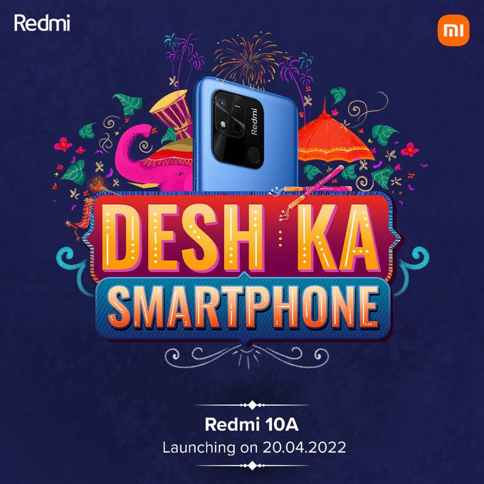 Redmi 10A launch date in India