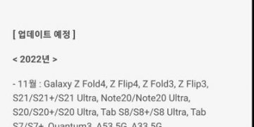 Samsung One UI 5 roadmap has been announced