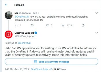 OnePlus 11R software support