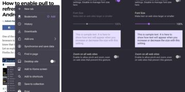 How to change the font size in Firefox for Android