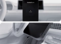 Android Auto interface on a car dashboard display, affected by the random disconnect bug
