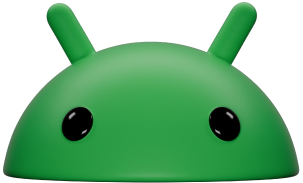 Official 3D Android robot mascot logo representing Android backup and Google Account storage policy changes