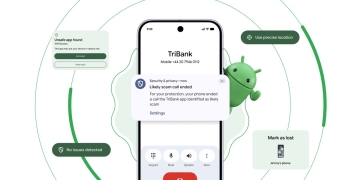 Android security and privacy illustration for the new IMEI on lock screen option