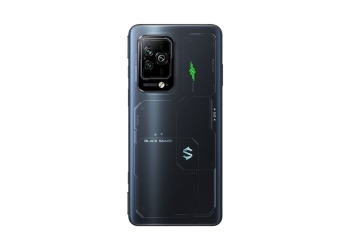 Black Shark 5 Pro gaming phone in Stellar Black, rear view