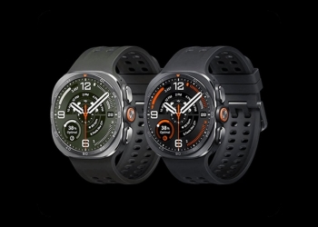 Leaked Samsung Galaxy Watch Ultra 2 marketing render showing titanium and black colorways