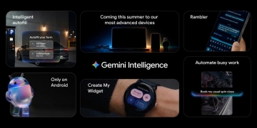 Google Gemini AI assistant integrated across Android devices, illustrating the Gemini lock screen feature at the center of the SMS bypass bug