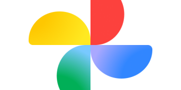 Google Photos app icon on a white background