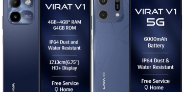 Lava Virat V1 and Virat V1 5G official render, front and rear