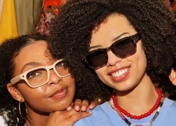 Meta AI glasses worn by two people, illustrating the paused conversation focus subscription