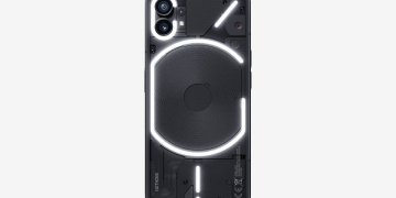 Nothing Phone (1) rear panel with Glyph Interface lights