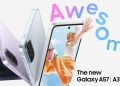 Samsung Galaxy A37 5G press image alongside the Galaxy A57 5G