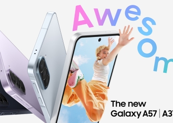 Samsung Galaxy A37 5G press image alongside the Galaxy A57 5G