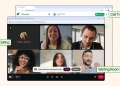 WhatsApp Web calling shown in a browser during a video call