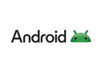The Android logo: the Android wordmark next to the green Android robot head