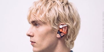 CMF Clip Pro open-ear earbuds with Smart Dial charging case in Dark Grey