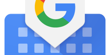 Gboard app icon showing a blue keyboard with the multicoloured Google G above it